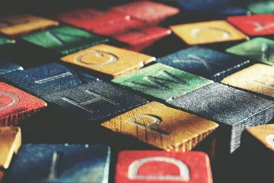 Letter cubes spelling out words